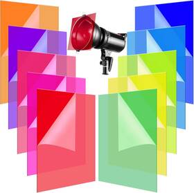 -1 744110611922 10-pack Transparent Color Gel Lighting Filters 8.5 X 11 For Film And Stage