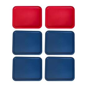 1 Stop & Go 628774069612 And 6-pack Replacement Lids For Pyrex 6 Cup Glass Containers 72