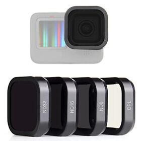 Nd32 4-pcs Lens Filter Cpl Nd8 Nd16 For Gopro Hero 10 9 Black Neutral