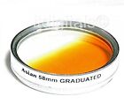 55go 55mm Graduated Half Orange Color Clear Lens Glass Filter Screw-in Special Effect