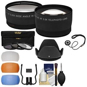 58mm Essentials Bundle With Tele Wide-angle Lenses 3 Uv Cpl Nd8 Filters