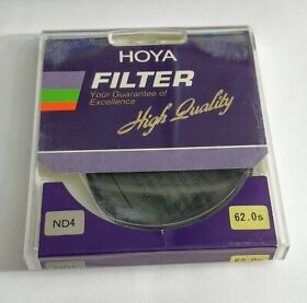 62-nd4 62mm Genuine Hoya Nd4 Nd 4 Lens Filter 62 Mm Neutral Density Nd4x 4x Japan