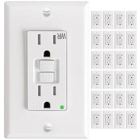 Gf15twr Amico 24 Pack 15 Amp Gfci Outlet With Thinner Design Weather Resistant Wr