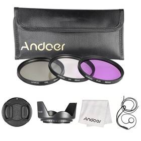 Adq2384974260173mt Andoer 58mm Filter Kit Cpl Fld Nylon Carry Pouch Lens H0t1