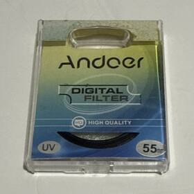 D1588 Andoer 55mm Uv Circular Camera Lens Filter Hd Glass Clear Digital Threaded