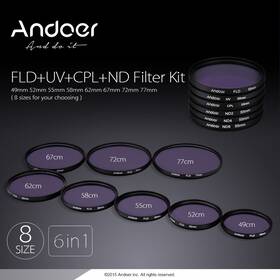 Rmm1931555897759xf Andoer 52mm Cpl Fld 2/4/8 Filter Kit Neutral Density For Dslr M3w9