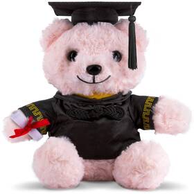 Ac-3424 Artcreativity Graduation Pink Teddy Bear - 10 Inches Cute Plush With H