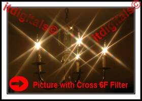 55-str Asian 55mm Vari-cross 6f Lens Filter 6pt Flares Dual Star Camera Camcorder