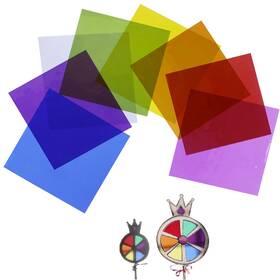 Axyeeur 725683770599 144pcs 8 X Inch Colorful Cellophane Sheets Color Plastic Cellopha