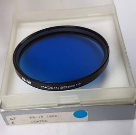 W80a67 B W 67mm 80a 80-a Kb-15 Blue Color Conversion Lens Filter Es-67 New Old Stock