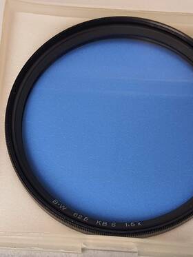 W80d-62 B W 62mm 80d Kb-6 Blue Color Conversion Glass Lens Filter 62-es New Old Stock