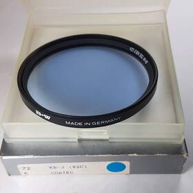 W82c-72 B W 72mm 82c Kb 3 Blue Color Conversion Glass Lens Filter 72-es New Old Stock