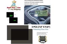 Jr30985 Best Choice Polarized Filter Film Adhesive Sheets For Dashboard Display Lcd Watch Screen 2pc