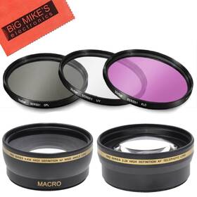 R800 Big Mikes 639713337174 Deluxe Lens Kit For Canon Vixia Hf R80 R82 R70 R72 R