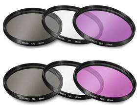 D3500 Big Mikes 639713357240 55mm And 58mm Multi-coated 3 Piece Filter Kit Uv-cpl-fld For Nikon D