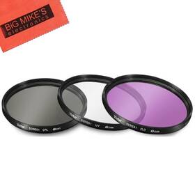 Big Mikes 639713358407 49mm Multi-coated 3 Piece Filter Kit Uv-cpl-fld For Canon Ef 50mm F/1.8 Stm