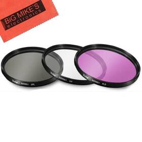 Bm-flk40.5k1-snslr Big Mikes 40.5mm Filter Kit Uv-cpl-fld For Sony Alpha Zv-e10 A5000 A5100 A6000 A6