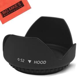 D5100 Big Mikes Hlh52 52mm Tulip Flower Lens Hood For Nikon Z5 24-50mm D3100 D3200 D3300
