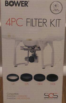 Scs-fk4ph Bower 4 Pack Sky Capture Series Drone Filters Phantom 3 Professional And Advanced