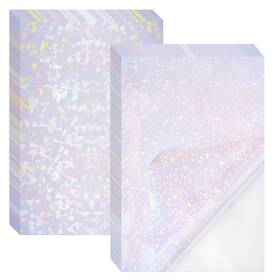 By0031 Bylion 2 Types Transparent Holographic Laminate Sheets Overlay Lamination Vinyl A4 S