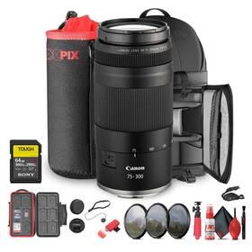 7155c005 Canon Ag9 3 Rf 75-300mm F4-5.6 Lens 58mm Pc Filter Kit Sling Backpack More