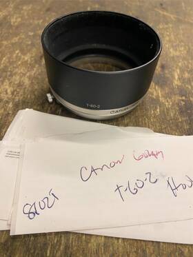 T-60-2 Canon Genuine Metal Compression Style Lens Hood 35mm Film Camera T-60-2 Canon Genuine Metal Compression Style Lens Hood 35mm Film Camera