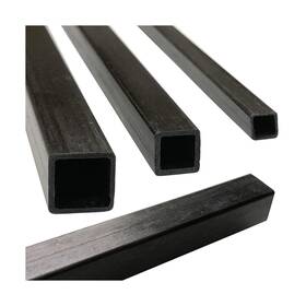 Cf-sq-tb-10x10x1000-2 Carbon Kevlar Supply 2 Pultruded Square Fiber Tube - 10mm X 1000mm Tubes