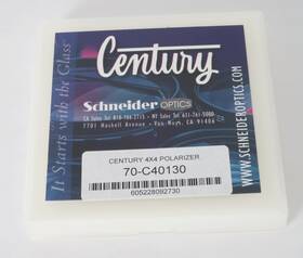 70-c40130 Century Precision Optics Schneider 4x4 Inch Linear Polarizer Glass Filter New