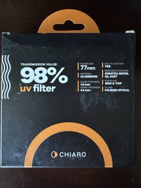 98-uvats77 Chairo Chiaro 77mm 98% Uv Filter Lense 98-uvats 77 Brand New