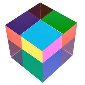 Cmya601 Cmycube Cmy Color Cube 2.36 Inch 60mm Acrylic Multi-color Prism For P