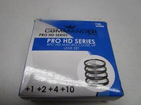 Co-4pclu-55 Commander 810002172106 Optics Pro Hd 55mm 4pc Macro Close Up Lens Set