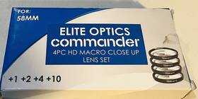 Co-4pclu-58 Commander Elite Optics 4pc Macro Close Up Lens
