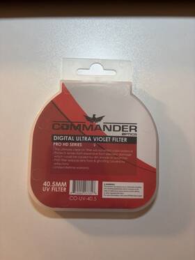 Co-uv-40.5 Commander Optics 40.5mm Circular Uv Camera Filter Clear Threaded