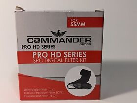 Co-3pfk-55 Commander Optics Pro Hd 55mm 3pc Filter Kit