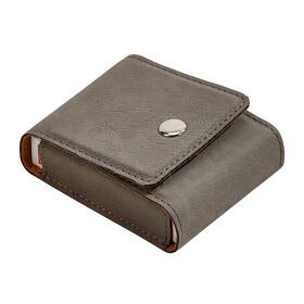 2339 Creative Gifts International 3.75 Inch X 3 Taupe Gray Leatherette Playing Cards Case