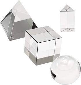 Jx004 Deflectair 4 Pack K9 Optical Crystal Photography Prism Set Include 55mm Ball 50mm