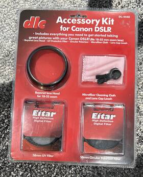 Dl-4440 Dlc Canon Dslr Accessory Kit Includes 2 Filters Free Shipping