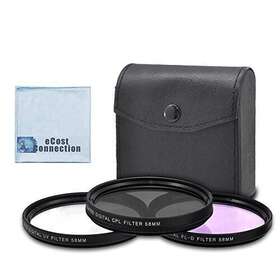 Ecost 617237674821 58mm High Resolution Pro Series Multi Coated Hd 3 Pc. Digital Filter Set For