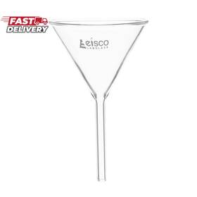 Eisco 313090454401 Heavy Filter Funnel 75mm - Plain Stem 8mm Thick Uniform Walls Boros