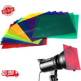 Etyhf001-1 Etyhf-01 16 Pack Colored Overlays Transparency Color Film Plastic Sheets Correction Gel
