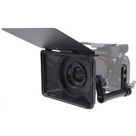 Foto4easy Foeasy Ff-dp136 4x4/4x5.65 Lightweight Mini Matte Box With 15mm Rod Support For Dsl