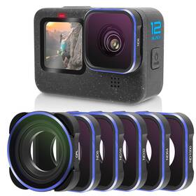 7231557 Fpvera Nd Filter Set For Gopro Hero 12 11 10 9 Black 6-pack Cpl Nd8 Nd16 Nd32
