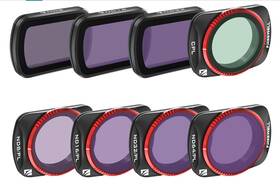 Fw-op3-ald Freewell 8pack Nd/pl Nd Cpl Filter Kit Quickswap For Osmo Pocket 3 - All Day Set