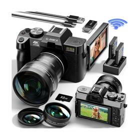 G-s100-wm-bk-2507 G-anica Ture 4k Digital Cameras For Photography And Vlogging - 48mp/60fps Wifi App C