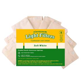 Gsm Brands Pl Light Cover White 8pack Fluorescent Diffuser Covers Set Of 8 Filters For Classrooms And