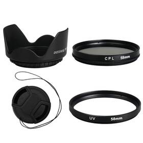 Ca0645hjus Happyjoy 58mm Uv Cpl Filter Lens Sets Flower T5i T4i T3i T3 T2i T1i Camera Pack Of 4