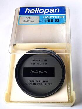 He52pl Heliopan 52mm Polarizer Jet Pol Pl Glass Lens Filter Es-52 Polarizing Germany