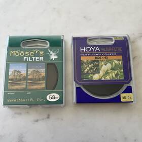 1006wm Hoya 58mm Circular Camera Lens Filters Lot Of 2 Nd X4 Pl