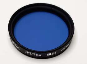 35.580b Hoya 35.5mm 80b Blue Color Conversion Glass Lens Filter 35.5 Mm 80 B 80-b