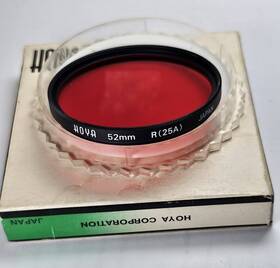 52red25a Hoya 52mm Red #25a Glass Lens Filter 52 Mm 25a 25 A Black And White Film Japan E52